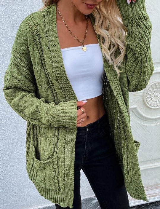 Cozy Women's Knit Long Sleeve Cardigan - Choice Selections