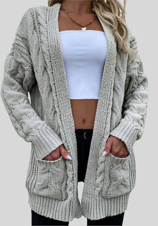 Cozy Women's Knit Long Sleeve Cardigan - Choice Selections