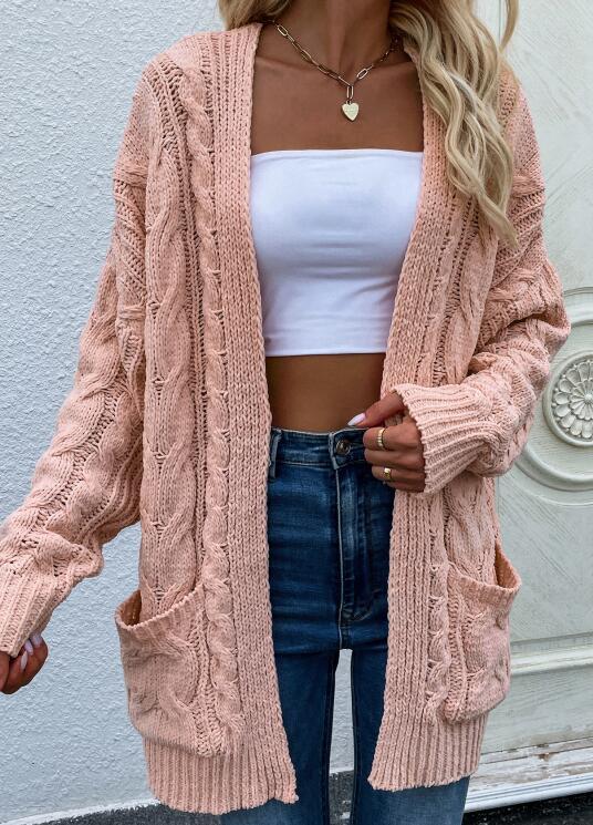 Cozy Women's Knit Long Sleeve Cardigan - Choice Selections