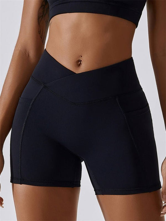 Crossover Waist Active Shorts - Choice SelectionsSport shorts