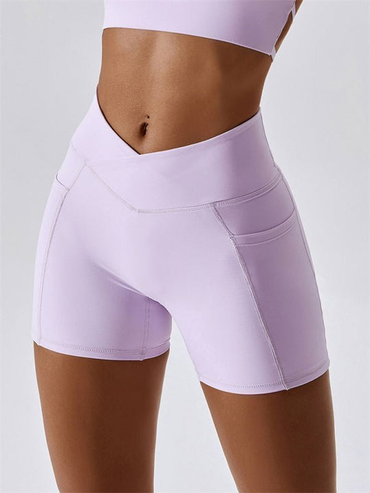 Crossover Waist Active Shorts - Choice SelectionsSport shorts