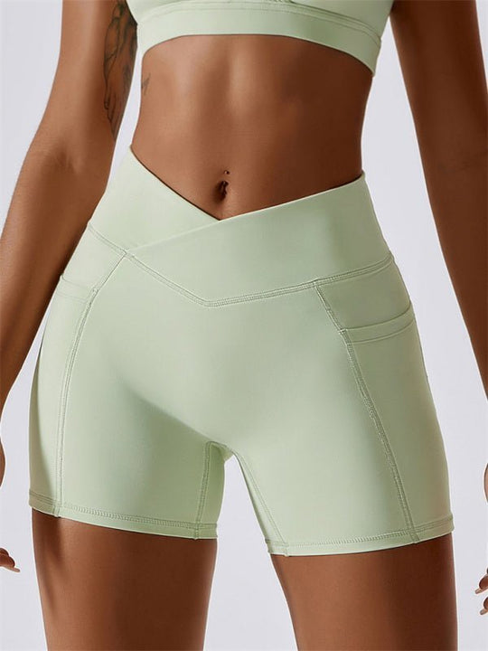 Crossover Waist Active Shorts - Choice SelectionsSport shorts