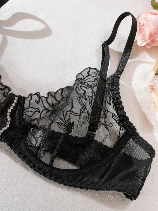 Elegant Floral Lace Woven Lingerie Set - Choice SelectionsLingerie