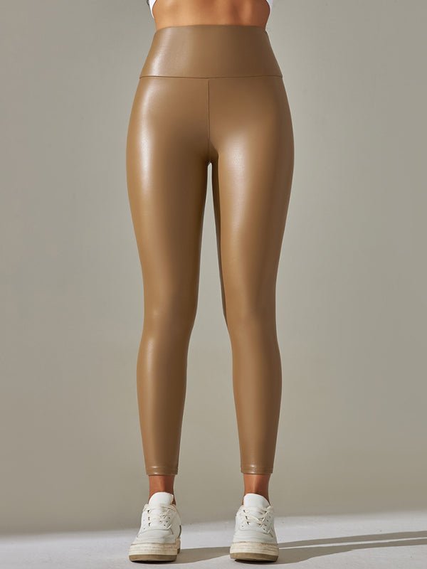 High Waist Sexy PU Leather Leggings - Choice Selections