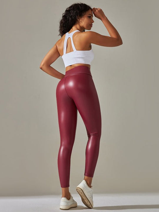 High Waist Sexy PU Leather Leggings - Choice Selections