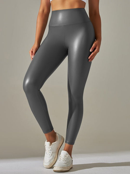 High Waist Sexy PU Leather Leggings - Choice Selections