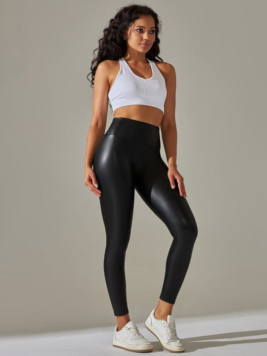 High Waist Sexy PU Leather Leggings - Choice Selections