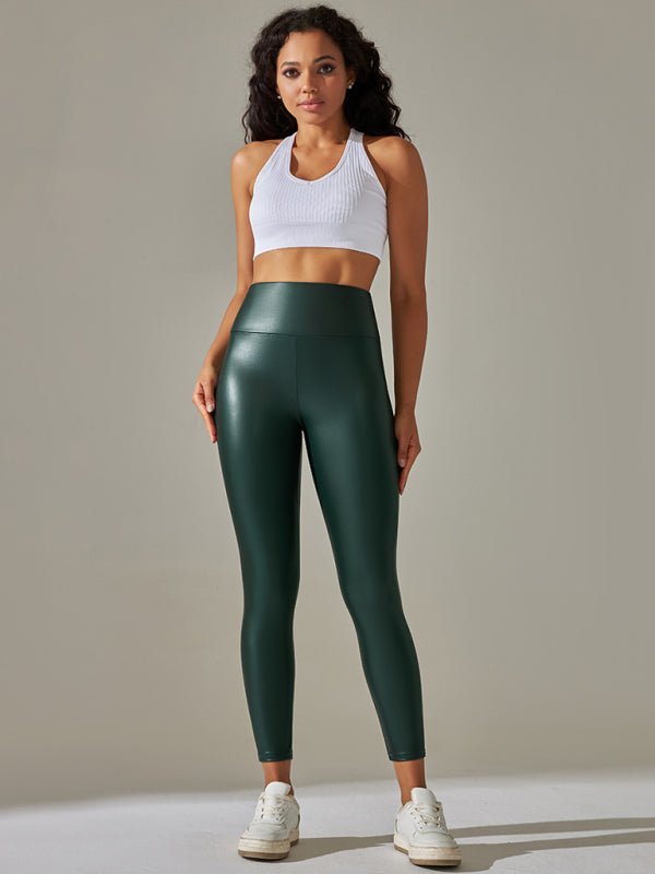 High Waist Sexy PU Leather Leggings - Choice Selections