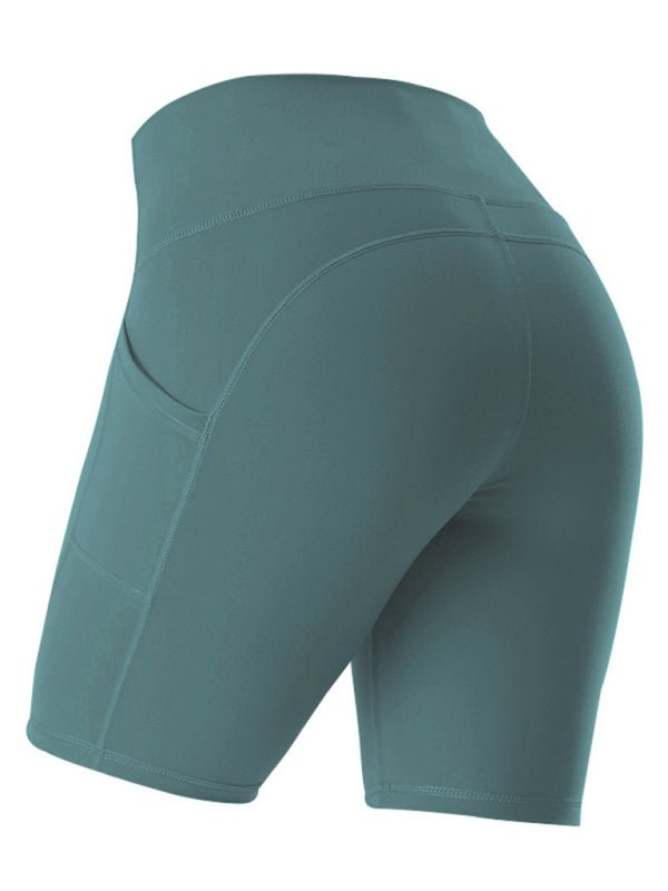 High - Waisted Yoga Shorts with Pockets - Choice SelectionsSport shorts