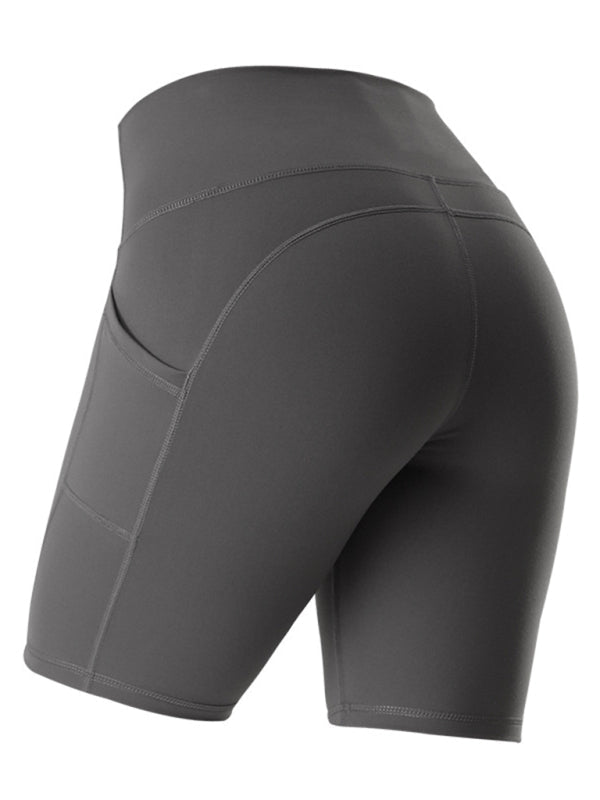 High - Waisted Yoga Shorts with Pockets - Choice SelectionsSport shorts