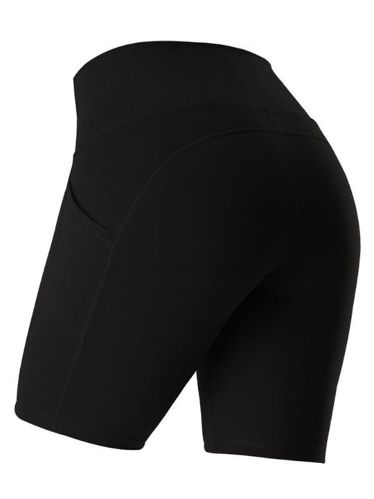 High - Waisted Yoga Shorts with Pockets - Choice SelectionsSport shorts