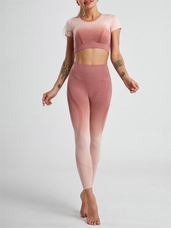 Ombré Gradient Hang Dye Yoga Two - Piece Suit - Choice SelectionsYoga set