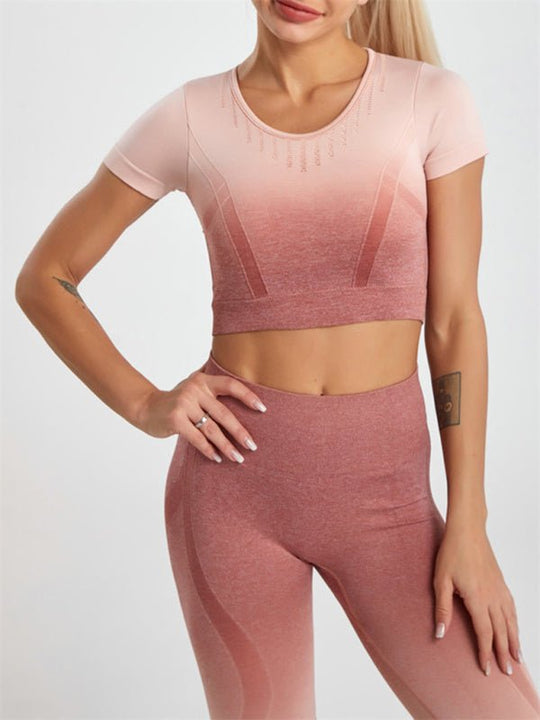 Ombré Gradient Hang Dye Yoga Two - Piece Suit - Choice SelectionsYoga set