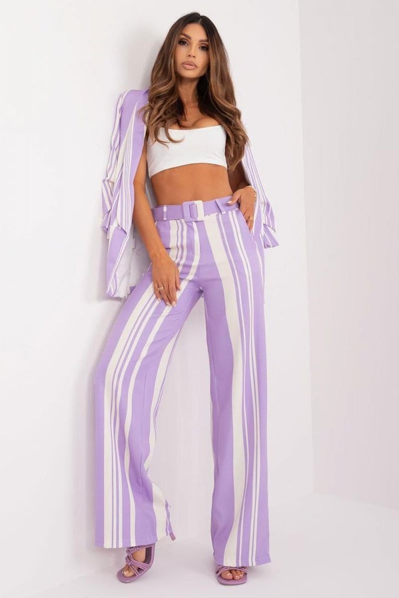 Orchid Stripe Luxe Trousers - Choice Selections