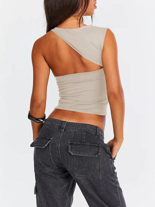 Sculpted Asymmetrical Tank Top - Choice Selections