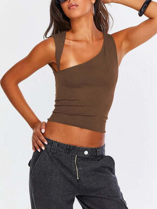 Sculpted Asymmetrical Tank Top - Choice Selections