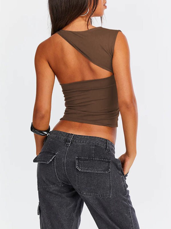 Sculpted Asymmetrical Tank Top - Choice Selections