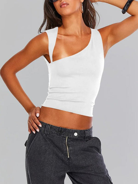 Sculpted Asymmetrical Tank Top - Choice Selections