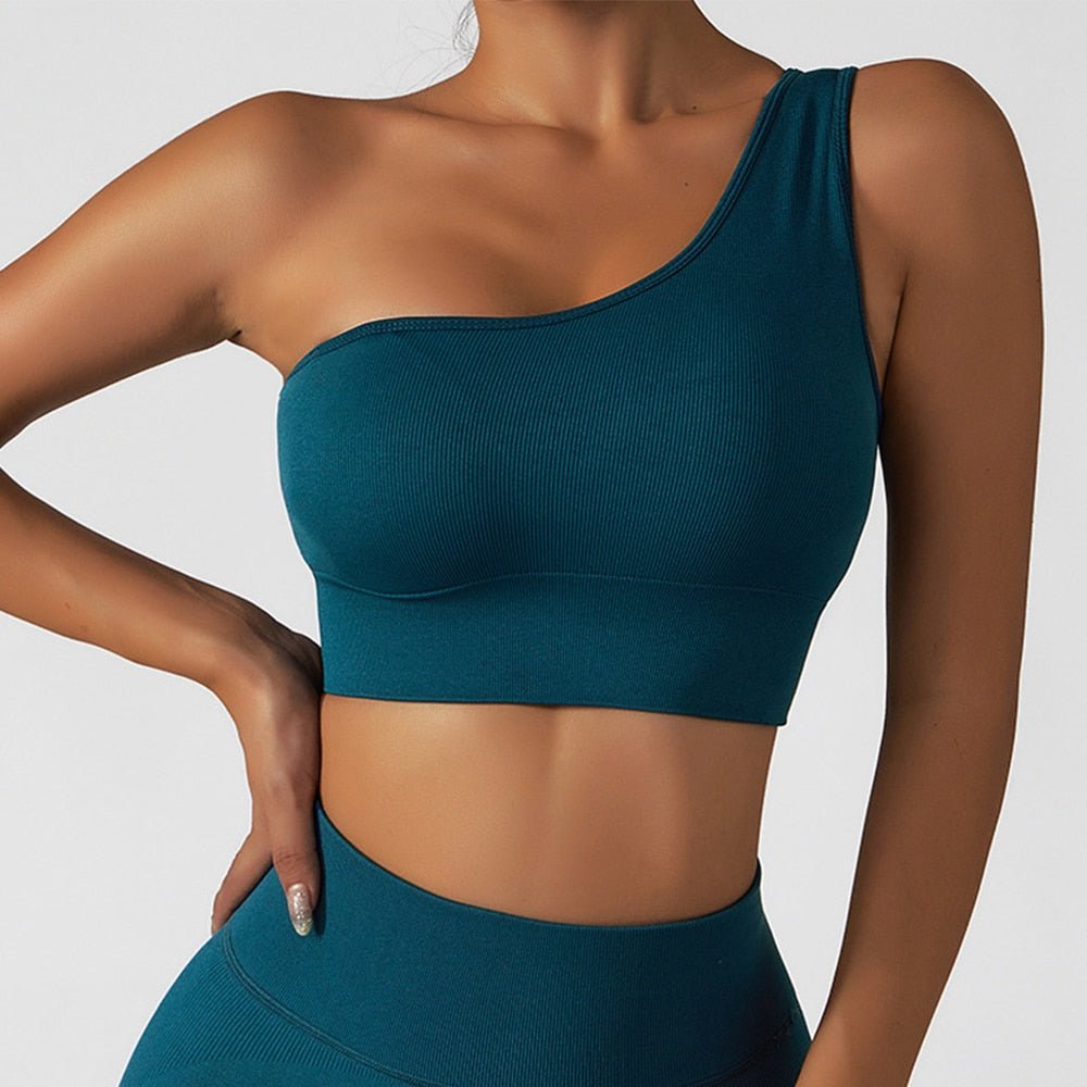 Summer Sexy Oblique Shoulder Yoga Top - Choice Selections