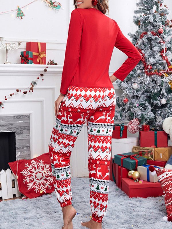 Women's Christmas Reindeer Print Pajama Set - Choice SelectionsPyjamas